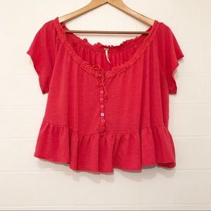 Free People Off-Shoulder Crop Top